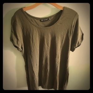 Versona Olive Green Rolled Sleeve Tee